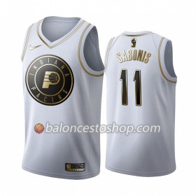 Camiseta Hombre NBA Indiana Pacers Domantas Sabonis 11 2019-20 Nike Blanco Golden Edition Swingman